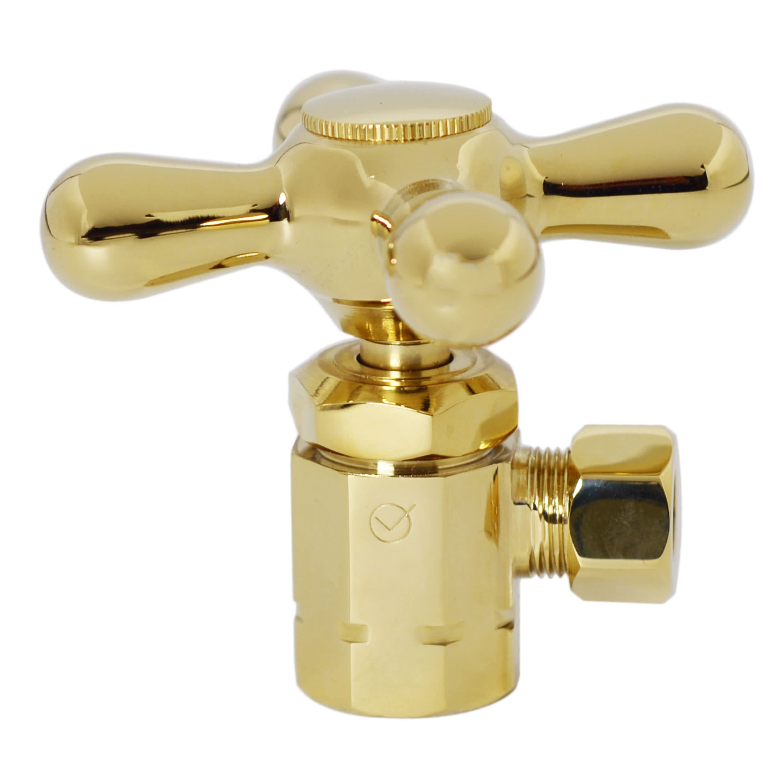 Westbrass Cross Handle Angle Stop Shut Off Valve, 1/2